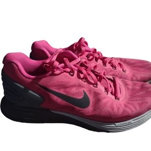 Nike Womens Lunarglide 6 Pink Running Shoes Sneakers Size 8